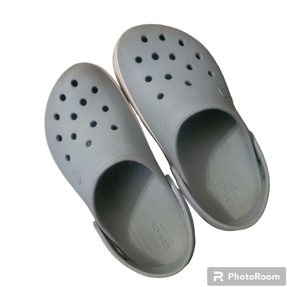 Crocs Crocband Platform Clog - Light Gray/ Rose